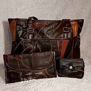 Leather Stitched Purse Collection